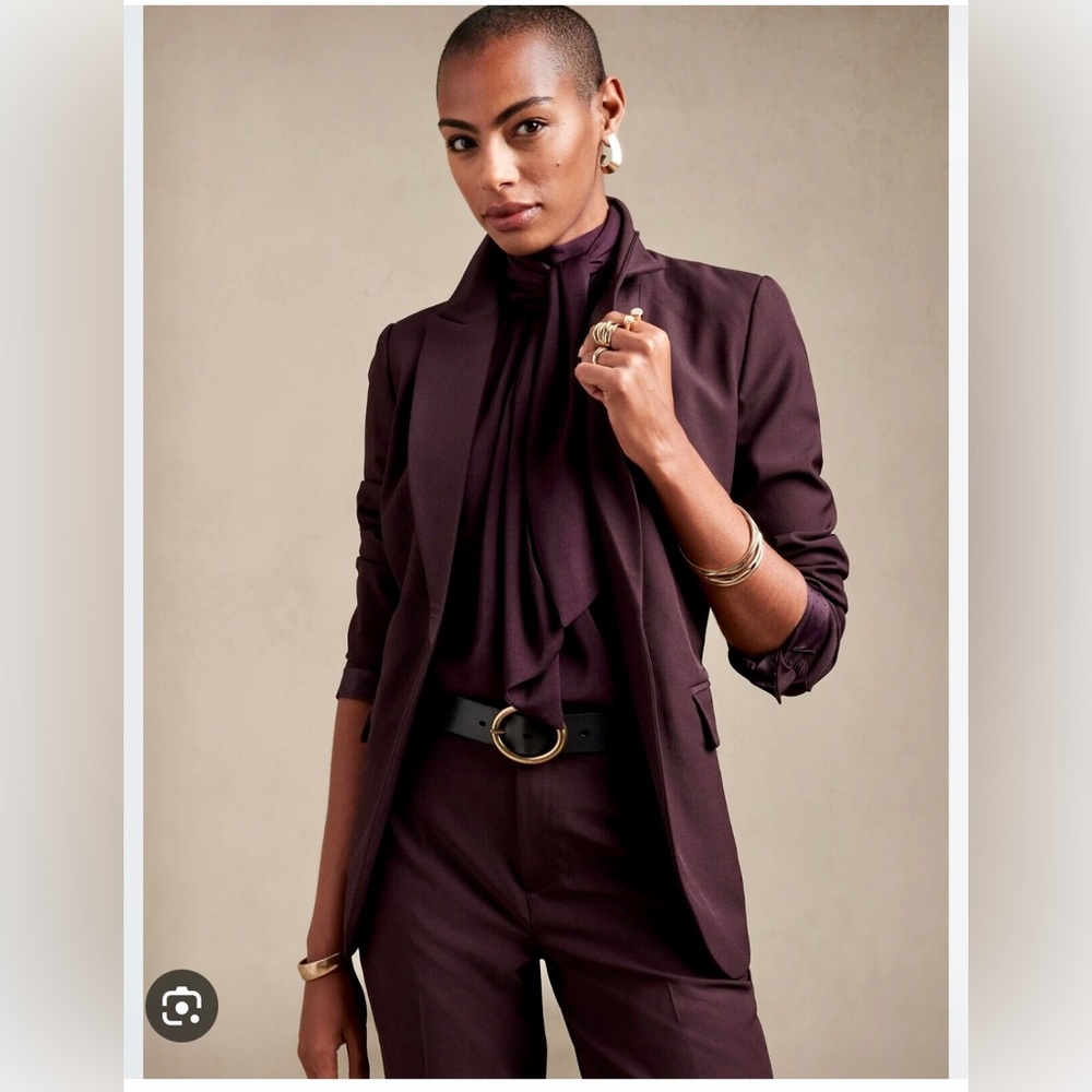 NWT Banana Republic Factory Sculpted Suit Blazer in Midnight Lily, Size 10